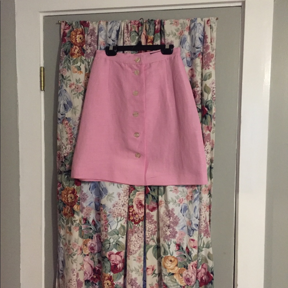 Pink lined skirt